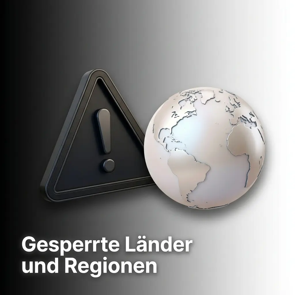 Weltkarte mit gesperrten Ländern und Regionen für Mostbet-Registrierung aufgrund regulatorischer Anforderungen
