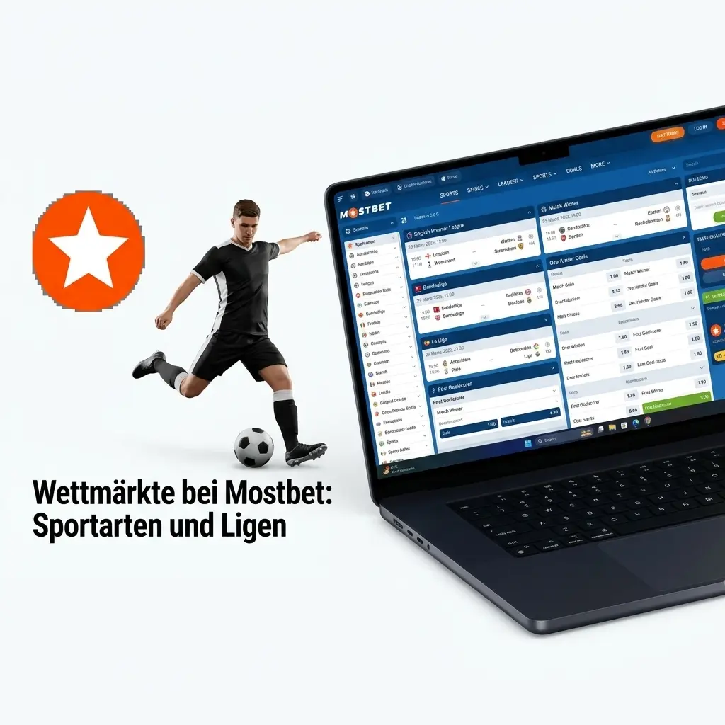 Mostbet Wettmärkte: Sportarten wie Fußball, Basketball, Tennis, Eishockey und Esports mit breiten Wettoptionen